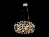 BOS7937 Bosona Pendant 12 Light in a French Gold Finish and Clear Crystal