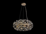 BOS7937 Bosona Pendant 12 Light in a French Gold Finish and Clear Crystal