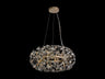 BOS7937 Bosona Pendant 12 Light in a French Gold Finish and Clear Crystal