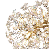 BOS7937 Bosona Pendant 12 Light in a French Gold Finish and Clear Crystal