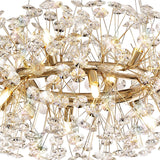 BOS7937 Bosona Pendant 12 Light in a French Gold Finish and Clear Crystal