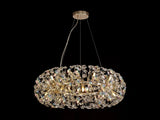 BOS8937 Bosona Pendant 20 Light in a French Gold Finish and Clear Crystal