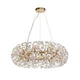 BOS8937 Bosona Pendant 20 Light in a French Gold Finish and Clear Crystal