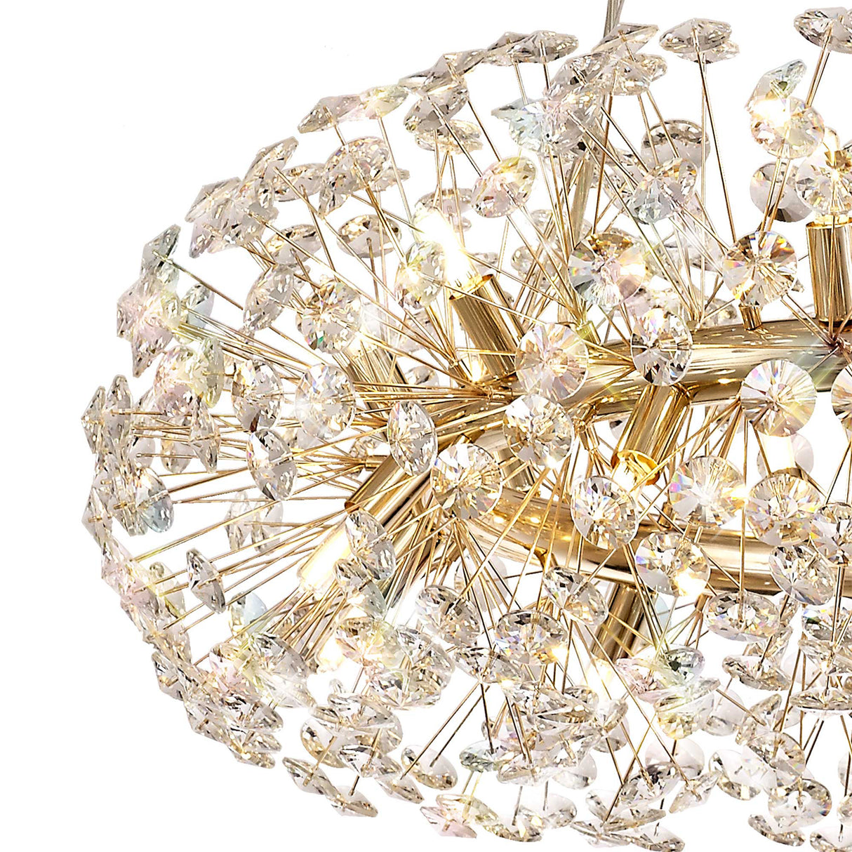 BOS8937 Bosona Pendant 20 Light in a French Gold Finish and Clear Crystal