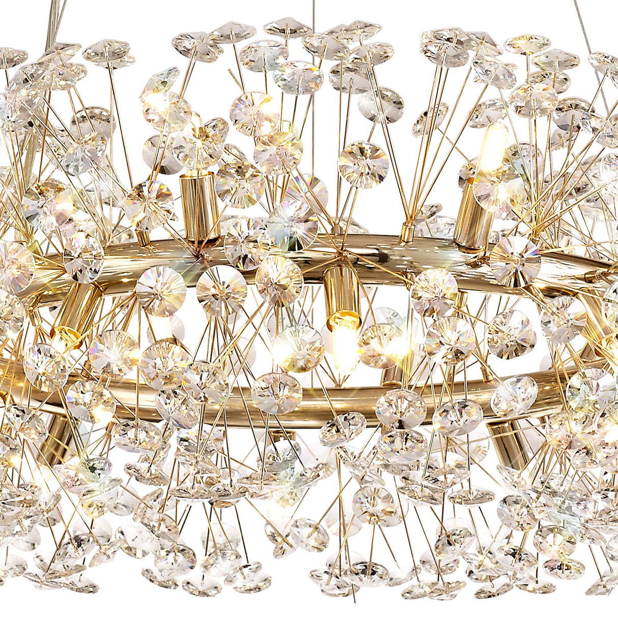 BOS8937 Bosona Pendant 20 Light in a French Gold Finish and Clear Crystal