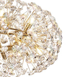 BOS8937 Bosona Pendant 20 Light in a French Gold Finish and Clear Crystal