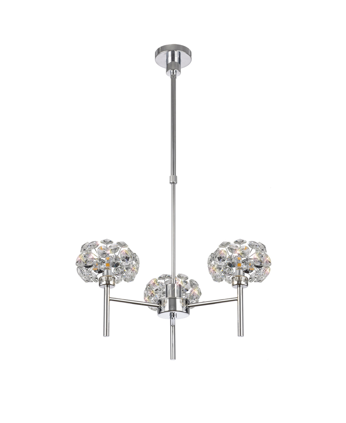 BOS8940 Bosona 3 Light Crystal Ceiling Light Polished Chrome