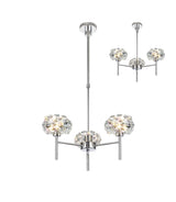 BOS8940 Bosona 3 Light Crystal Ceiling Light Polished Chrome