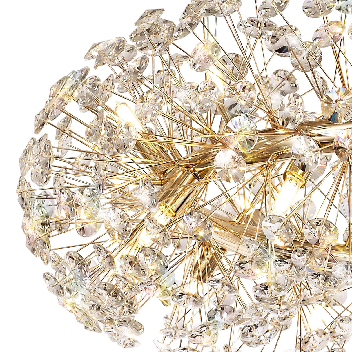 BOS9937 Bosona Pendant 26 Light in a French Gold Finish and Clear Crystal