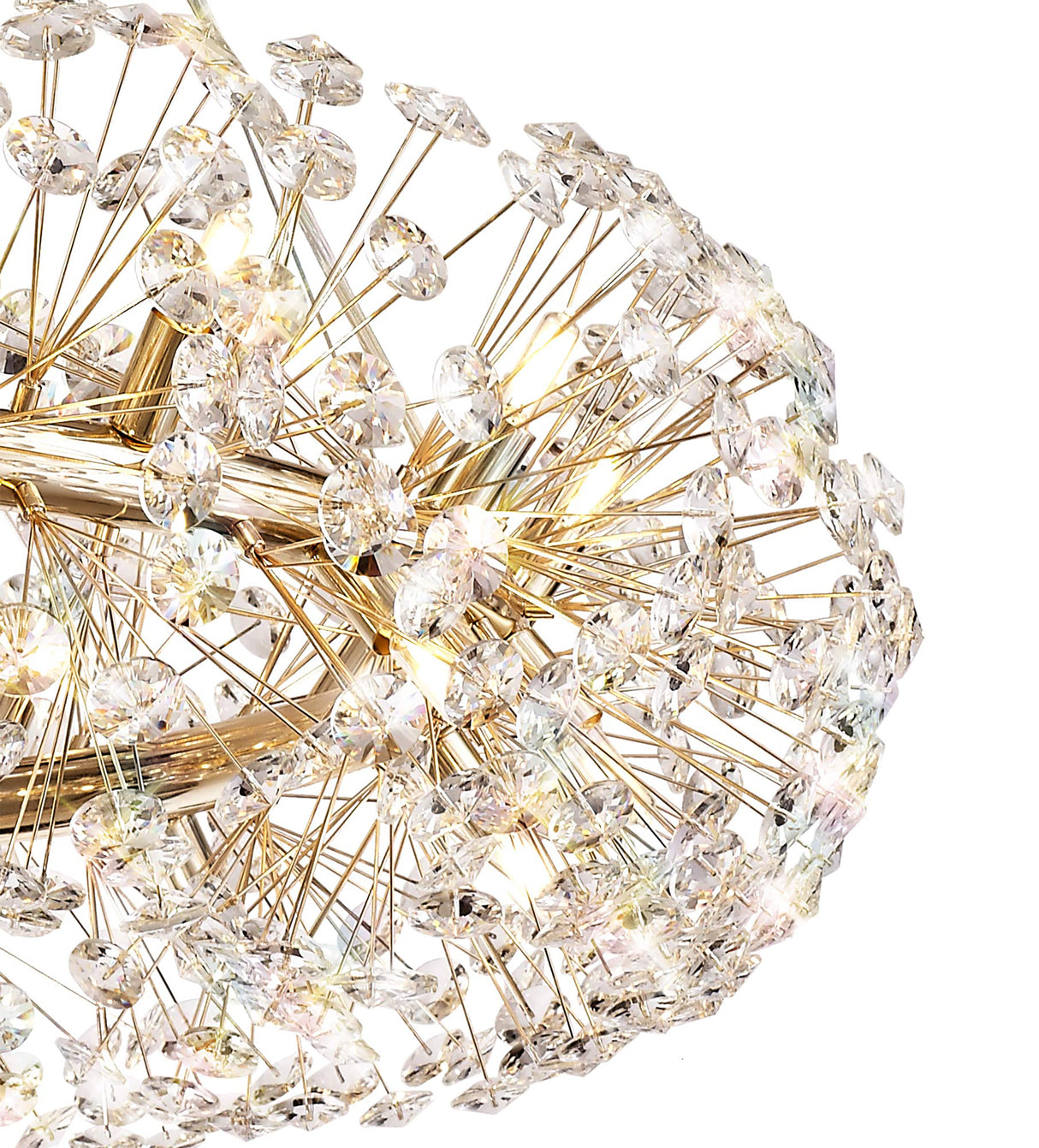 BOS9937 Bosona Pendant 26 Light in a French Gold Finish and Clear Crystal