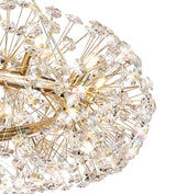 BOS9937 Bosona Pendant 26 Light in a French Gold Finish and Clear Crystal