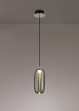 BOT4347 Botien Pendant 1 Light 8W LED in a Chrome/Black/Smoked Finish