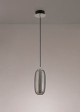 BOT4347 Botien Pendant 1 Light 8W LED in a Chrome/Black/Smoked Finish