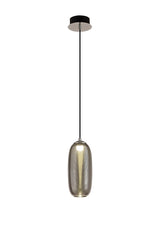 BOT4347 Botien Pendant 1 Light 8W LED in a Chrome/Black/Smoked Finish