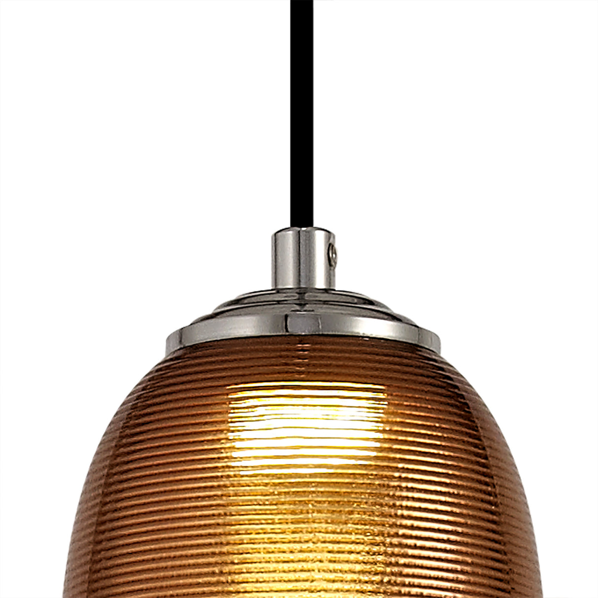 BOT5347 Botien Pendant 1 Light 8W LED in a Chrome/Black/Copper Finish