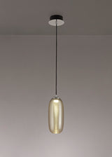 BOT6347 Botien Pendant 1 Light 8W LED in a Chrome/Black/Champagne Finish