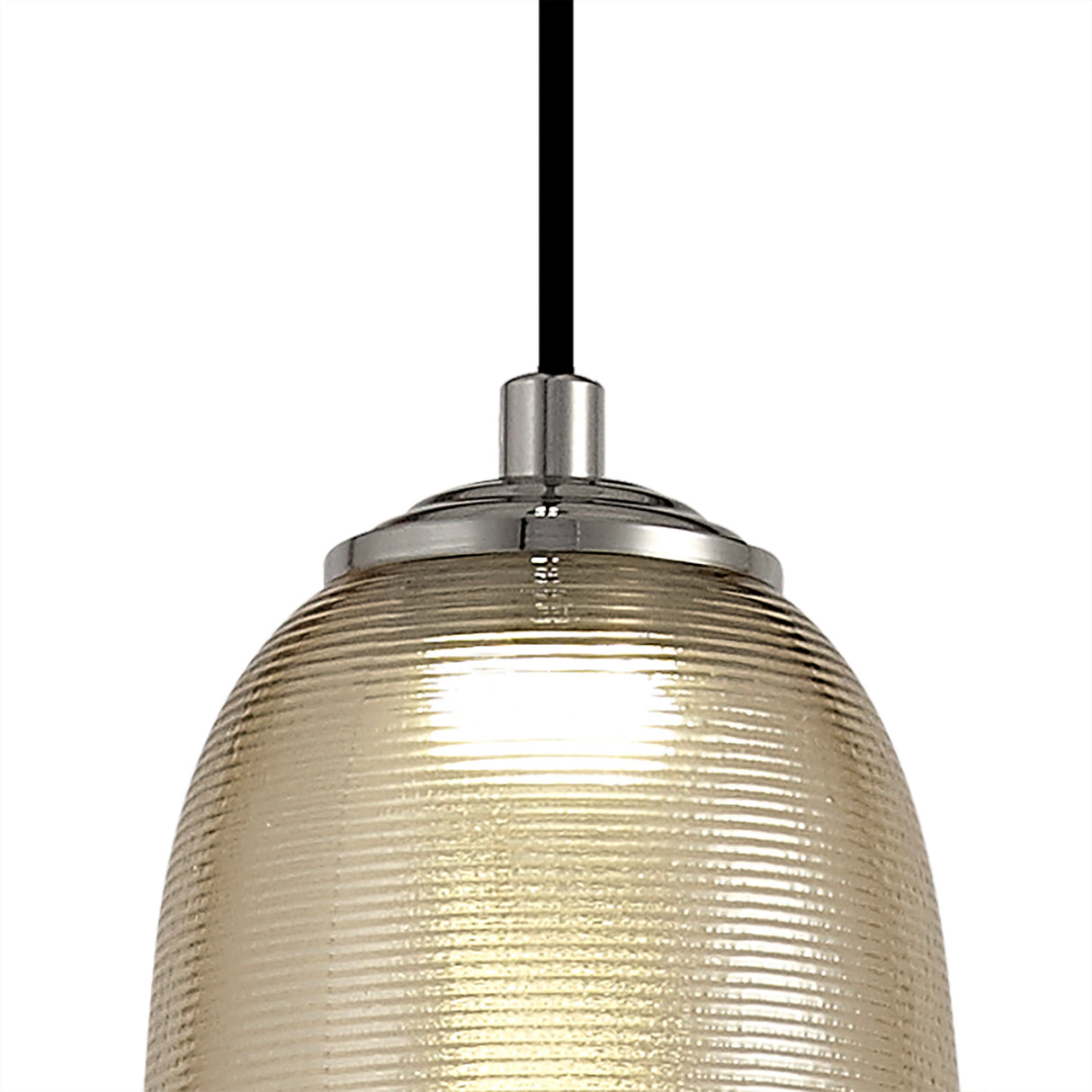 BOT6347 Botien Pendant 1 Light 8W LED in a Chrome/Black/Champagne Finish