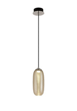 BOT6347 Botien Pendant 1 Light 8W LED in a Chrome/Black/Champagne Finish