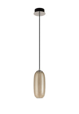 BOT6347 Botien Pendant 1 Light 8W LED in a Chrome/Black/Champagne Finish