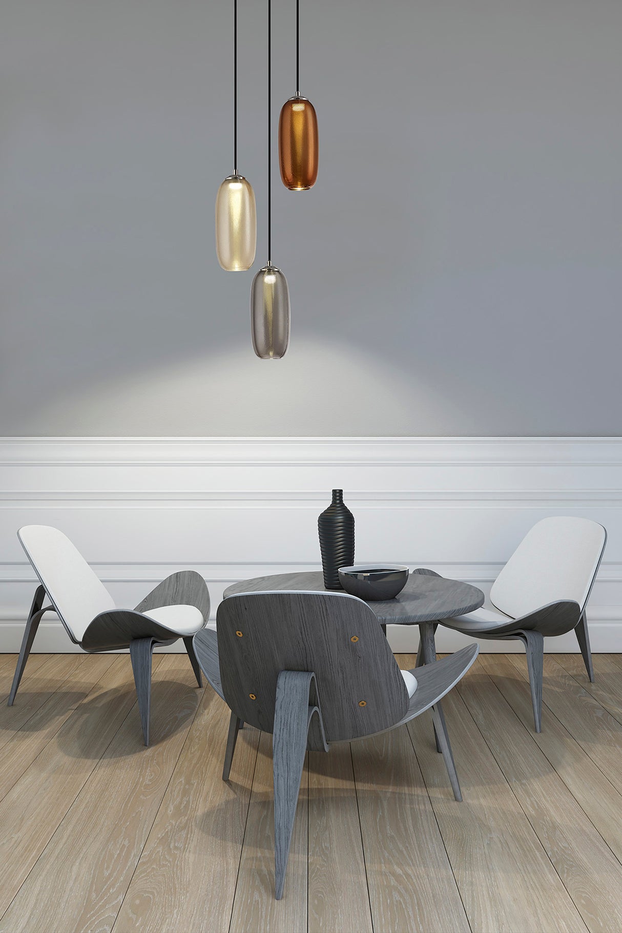 BOT7347 Botien Pendant 3 Light 24W LED Ceiling Pendant