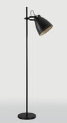 BRA4277 Brachi 179cm Floor Lamp 1 Light in a Matt Black/Antique Brass/Khaki Finish