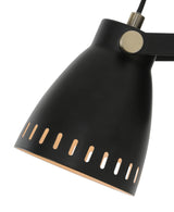 BRA5277 Brachi Adjustable Switched Wall Lamp 1 Light in a Matt Black/Antique Brass/Khaki Finish