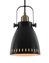 BRA9277 Brachi Linear Pendant 3 Light in a Matt Black/Antique Brass/Khaki Finish