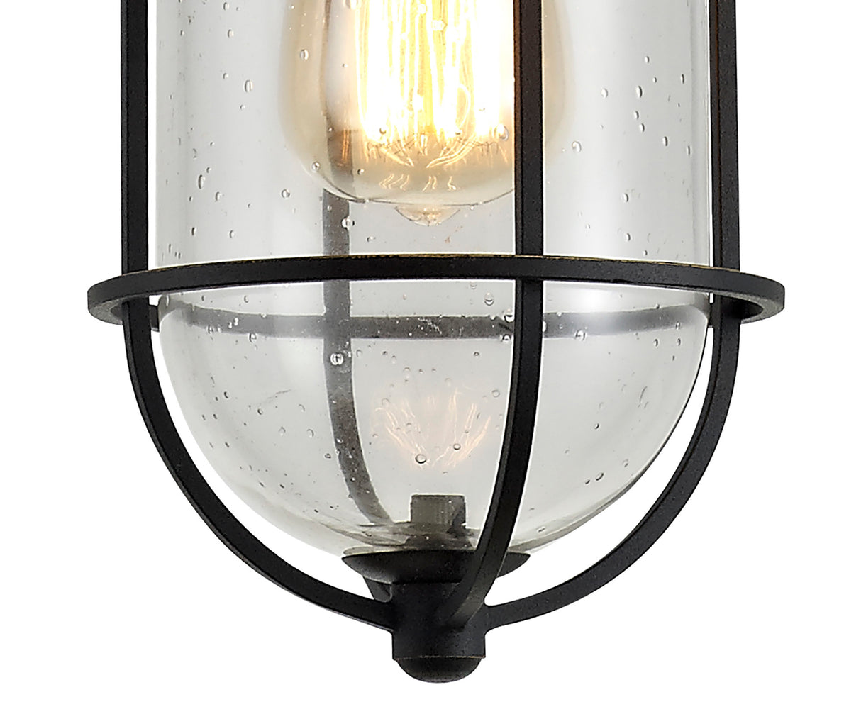 BRO4137 Bronxei Pendant 1 Light IP54 Indoor/Outdoor Use in a Black/Gold/Clear Finish