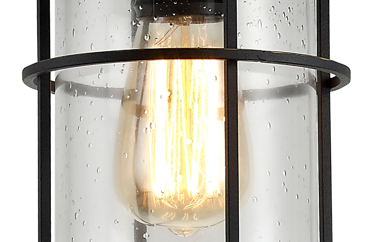 BRO4137 Bronxei Pendant 1 Light IP54 Indoor/Outdoor Use in a Black/Gold/Clear Finish