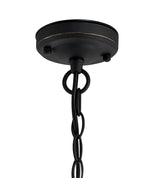 BRO4137 Bronxei Pendant 1 Light IP54 Indoor/Outdoor Use in a Black/Gold/Clear Finish