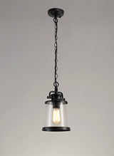 BUB7917 Bubip Pendant 1 Light IP54 Indoor/Outdoor Use in a Black/Gold/Clear Finish