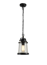 BUB7917 Bubip Pendant 1 Light IP54 Indoor/Outdoor Use in a Black/Gold/Clear Finish