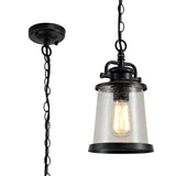 BUB7917 Bubip Pendant 1 Light IP54 Indoor/Outdoor Use in a Black/Gold/Clear Finish