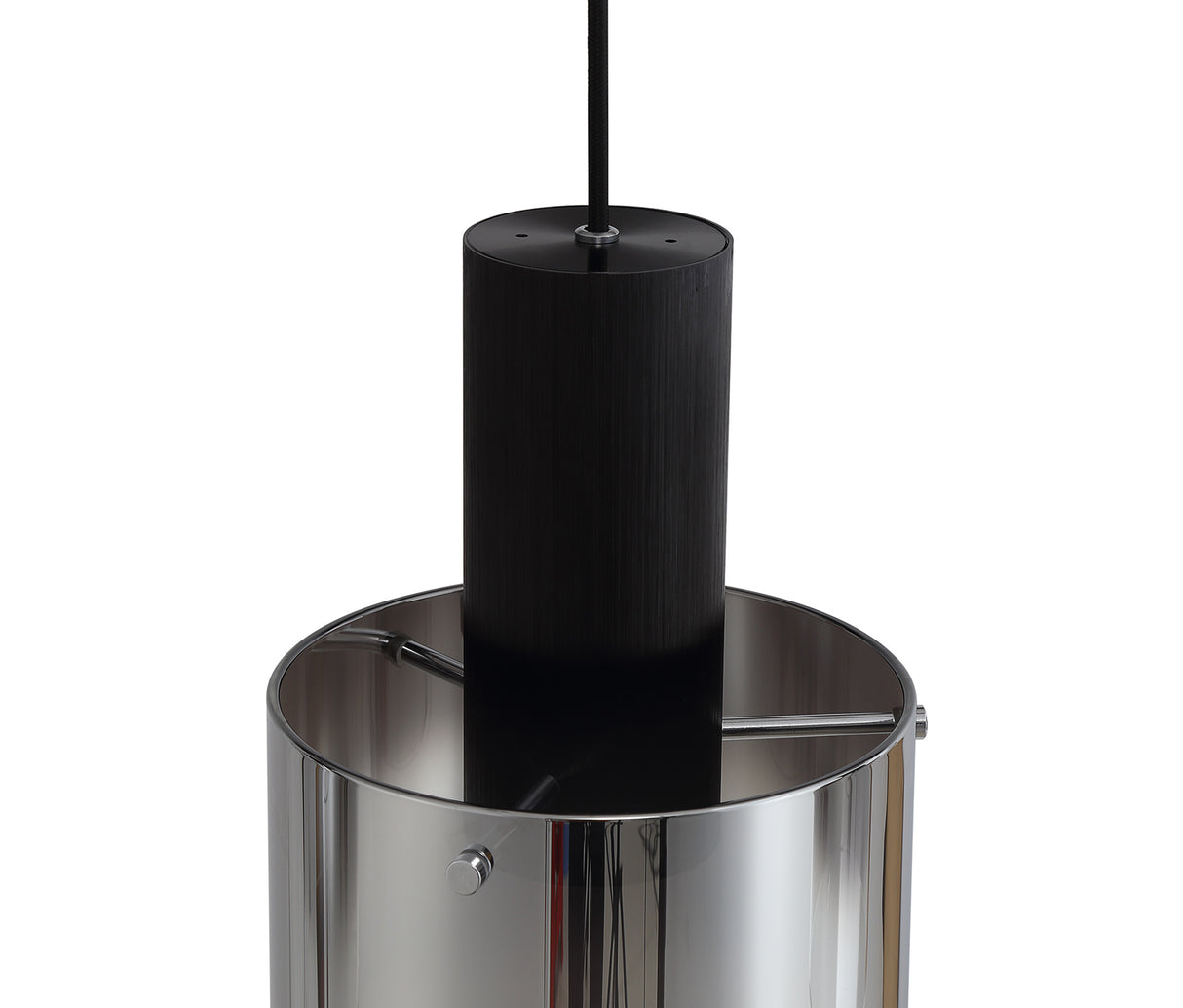 BUN0957 Bunda Linear Pendant 3 Light in a Black/Chrome/Smoke Fade Finish