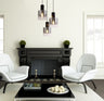 BUN1957 Bunda Round Pendant 3 Light in a Black/Chrome/Smoke Fade Finish