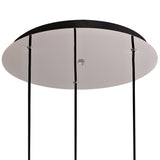 BUN1957 Bunda Round Pendant 3 Light in a Black/Chrome/Smoke Fade Finish