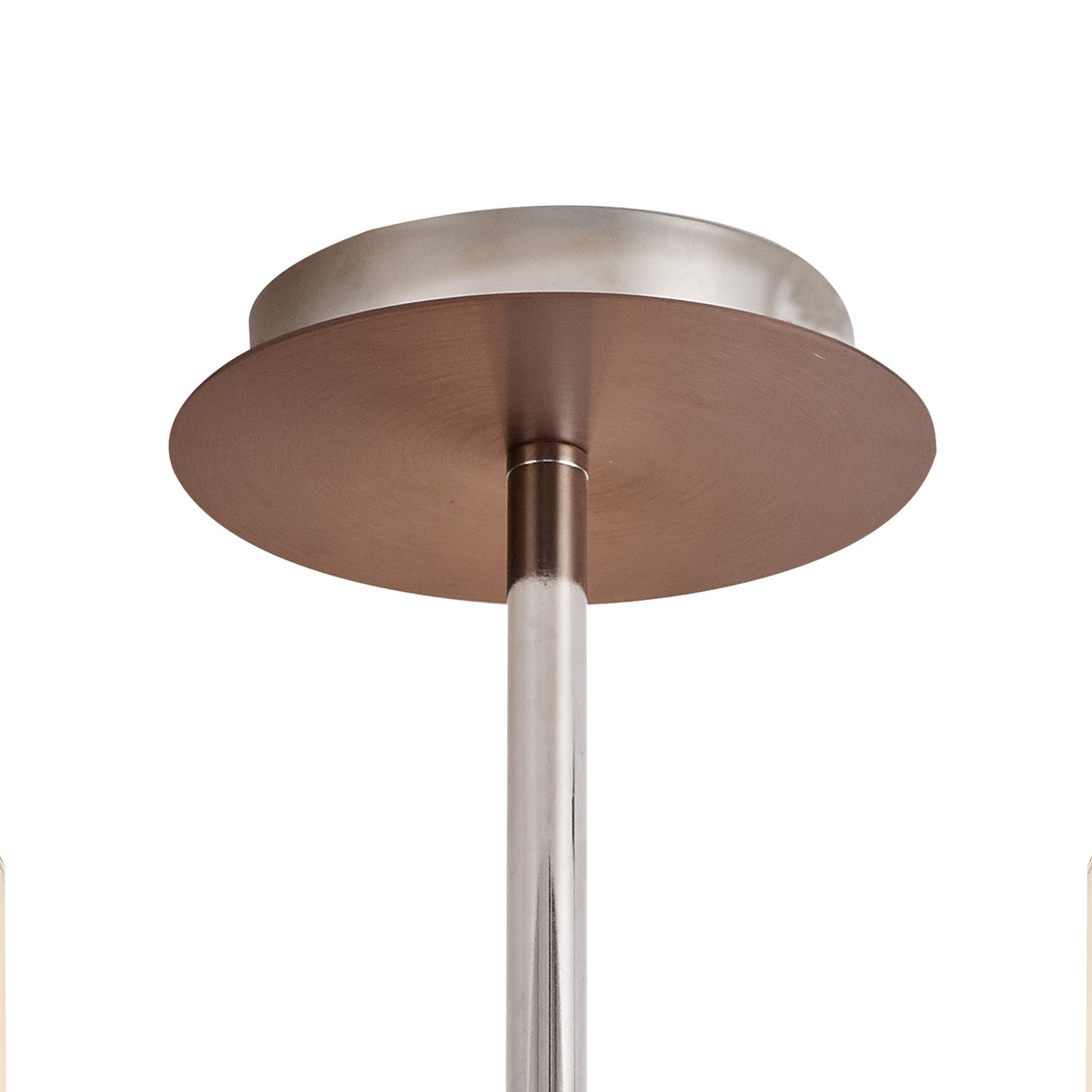 BUN3048 Bunda Semi Flush 3 Light Ceiling Light Mocha/Chrome/Amber