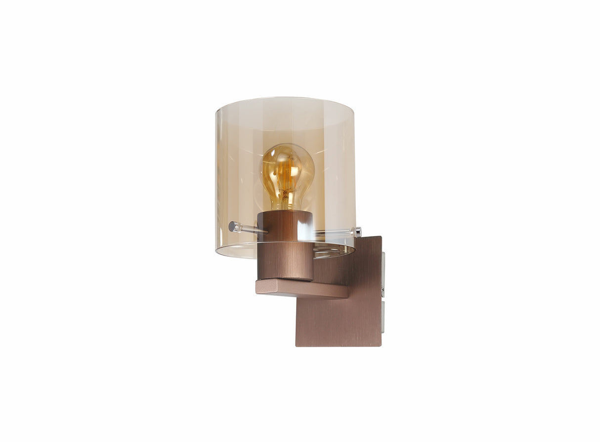 BUN7628 Bunda 1 Light Wall Light Mocha/Amber