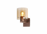 BUN7628 Bunda 1 Light Wall Light Mocha/Amber