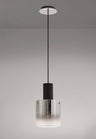 BUN9857 Bunda Pendant 1 Light in a Black/Chrome/Smoke Fade Finish