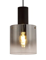 BUN9857 Bunda Pendant 1 Light in a Black/Chrome/Smoke Fade Finish