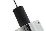 BUN9857 Bunda Pendant 1 Light in a Black/Chrome/Smoke Fade Finish