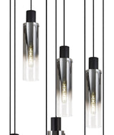 BUN1948 Bunda Slim 9 Light Pendant Black/Chrome/Smoke Fade