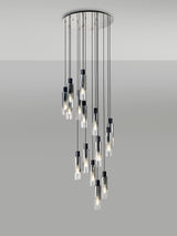 BUN2948 Bunda Slim Round 15 Light Pendant Black/Chrome/Smoke Fade