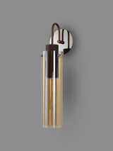 BUN3619 Bunda Slim 1 Light Wall Light Mocha/Chrome/Amber