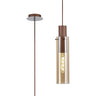 BUN4619 Bunda Slim 1 Light Pendant Mocha/Chrome/Amber