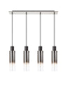 BUN4948 Bunda Slim 4 Light Pendant Black/Chrome/Smoke Fade