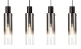 BUN4948 Bunda Slim 4 Light Pendant Black/Chrome/Smoke Fade