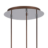 BUN5619 Bunda Slim 3 Light Pendant Mocha/Chrome/Amber