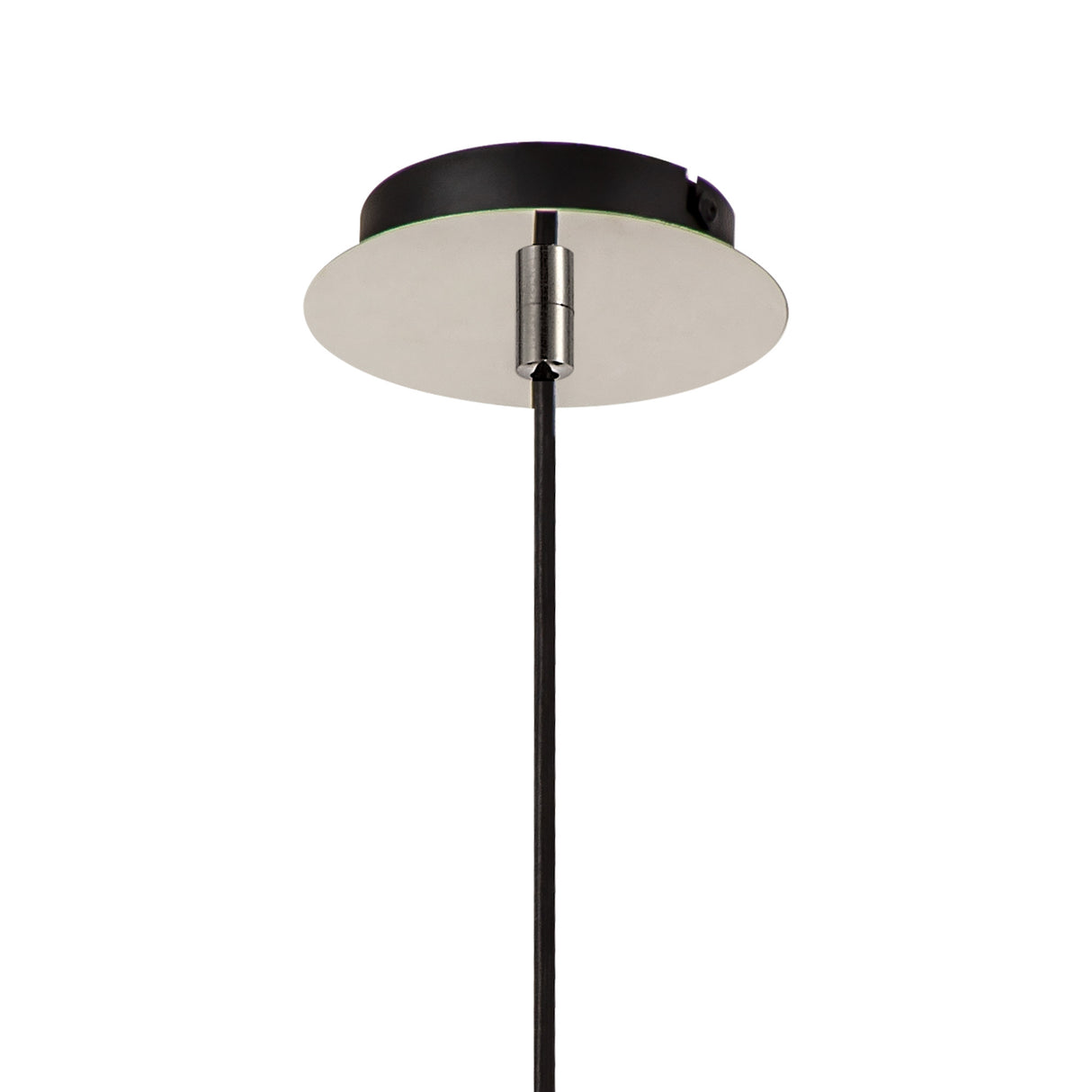 BUN8848 Bunda Slim Round 1 Light Pendant in a Black/Chrome/Smoke Fade Finish